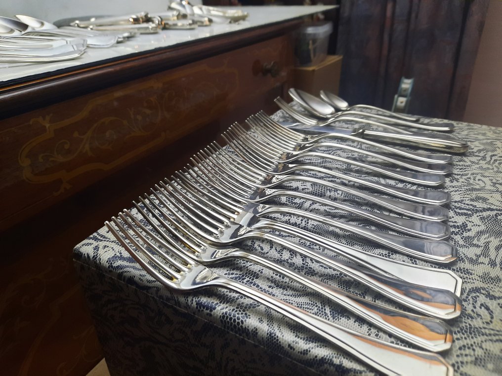 Cutlery set for 12 (48) - Sola - Silverplated #2.1