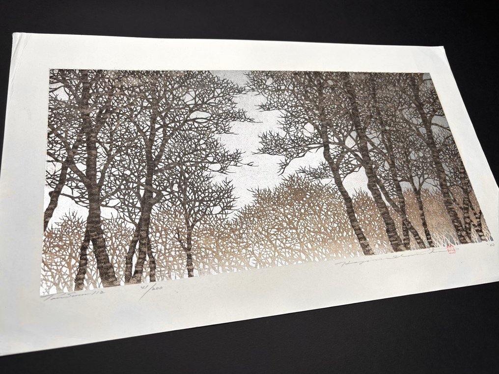 “Tree Scene 112” - Limited 41/200 - Large Work - NO RESERVE! - Hajime Namiki 並木一 (b1947) - Japan (No Reserve Price) #4.3