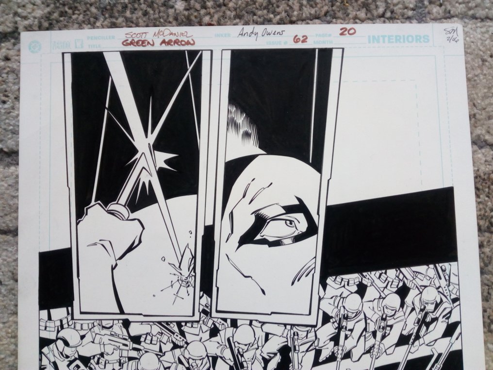 Scott Mcdaniel - 1 Original page - Green lantern : Deathstroke 2/3 splash page #1.0