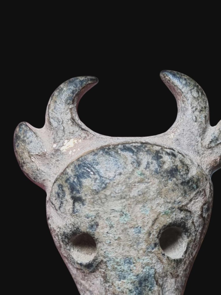 古罗马 黄铜色, 令人惊叹的公牛？动物 吊坠  (没有保留价) #4.3