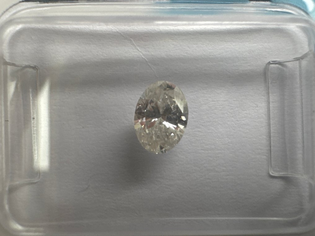 没有保留价 - 1 pcs 钻石  (天然)  - 0.38 ct - 椭圆形 - G - I1 内含一级 - 国际宝石研究院（IGI） #1.0