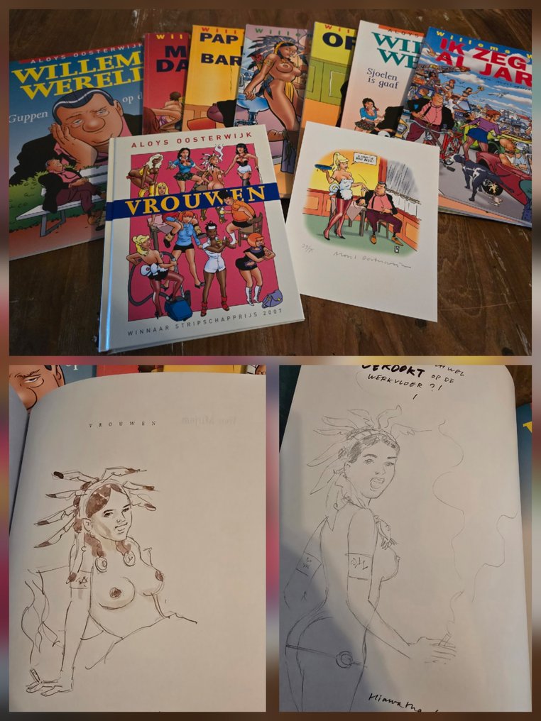 Willems Wereld - 2 opdrachttekeningen - 8 Album - First edition - 1998/2007 #1.0