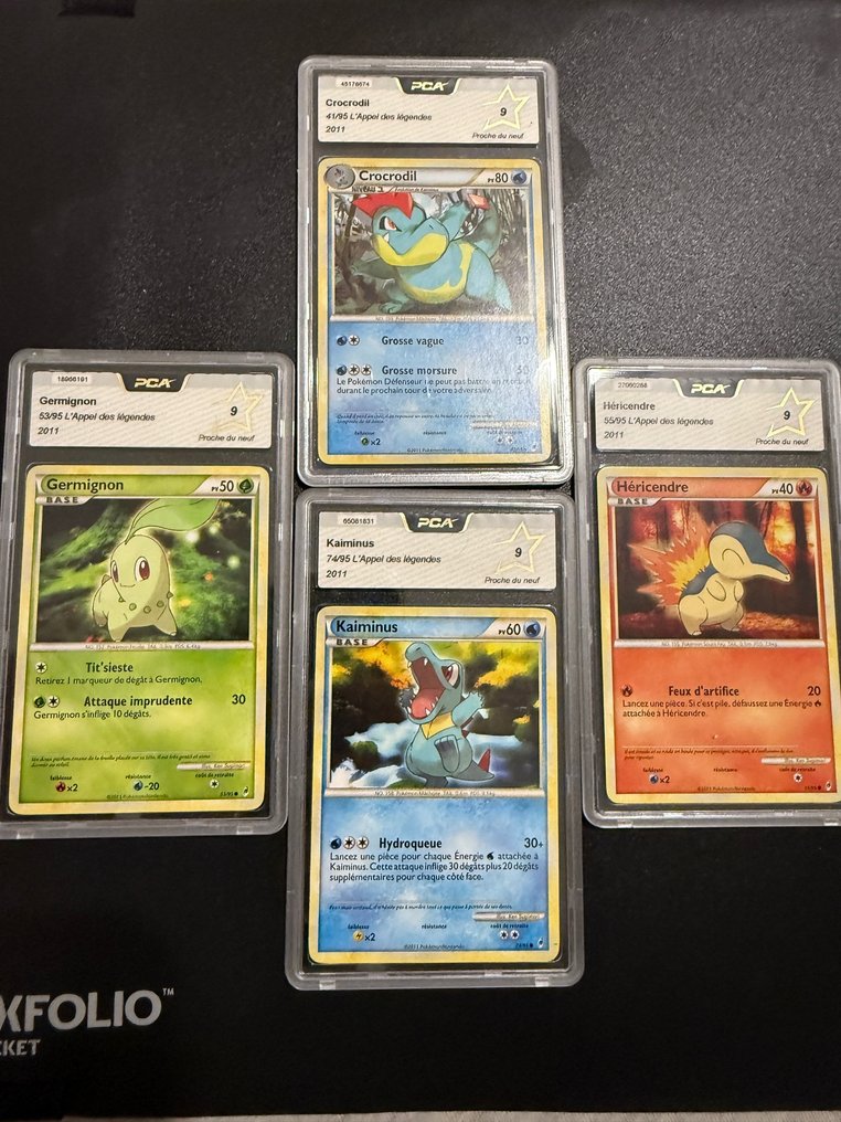 Pokémon - 4 Graded card - Chikorita, Totodile, Cyndaquil, Croconaw - PCA 9 - Heart Gold Soul Silver (HGSS) - Call of Legends #1.0