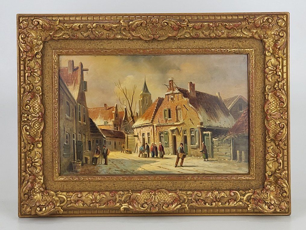 Dutch school (XX), After P. G. Vertin - Romantic Winter View #1.0