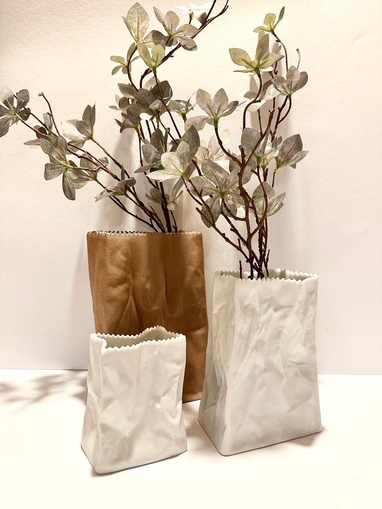 Rosenthal - Tapio Wirkkala - Vaso (3) - Non gettare rifiuti. - Porcellana biscuit #1.0