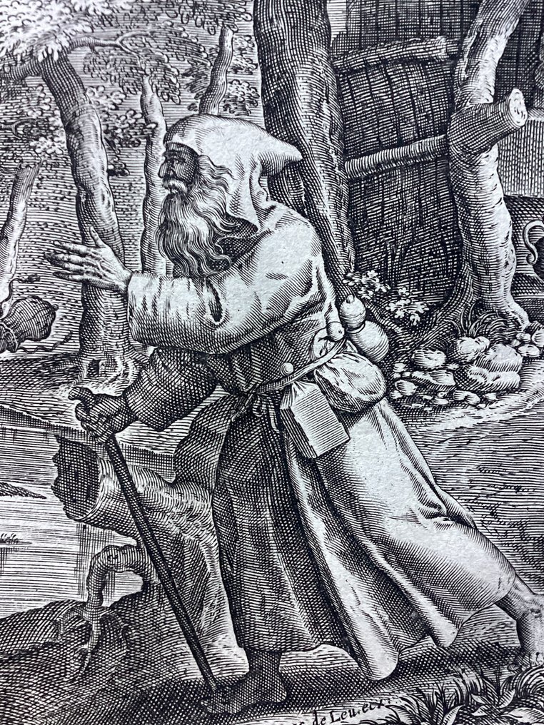 Marten De Vos (1532-1603), by Joannes I Sadeler (1550-1600) - Ephaestio the Hermit #1.0