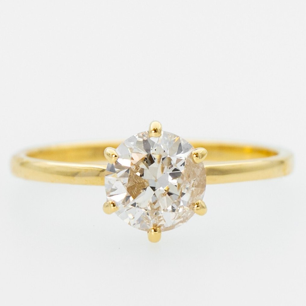 没有保留价 - 戒指 - 18K包金 黄金 -  1.22ct. tw. 钻石 (天然) - GWLab #3.2