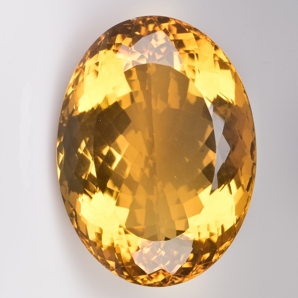 1 pcs  Gul, Oransje Citrin  - 74.86 ct - Internasjonal forening for fargede edelstener (ICA GemLab) #2.1