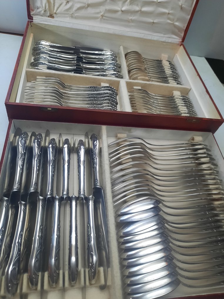 ROSTFREI SOLINGEN ZILBER 100 - Cutlery set for 12 (84) - Silverplated #3.2