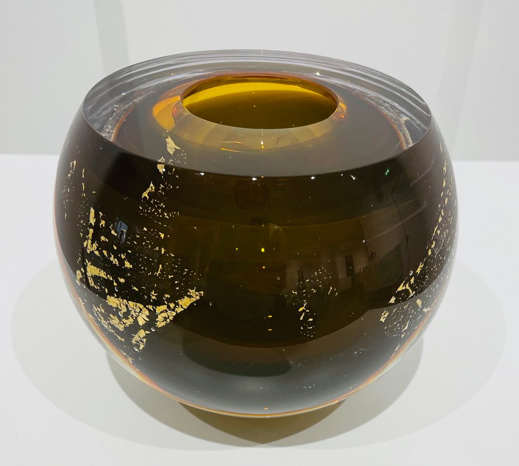 George Broft Unique - Γλυπτό, “ MOCCA “ - 15 cm - Γυαλί #1.0