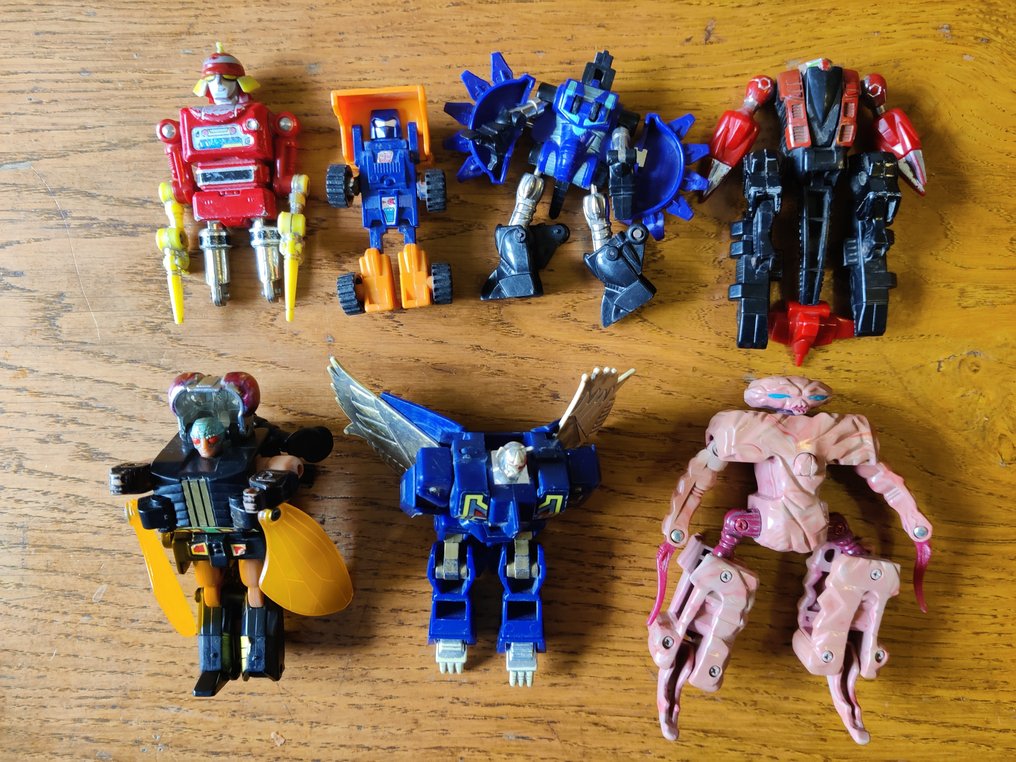 Bandai - Action-figur Transformers - Ulysse 31/Huffer truck/Gobots/Rock lords saberstone - 1980-1990 #1.0