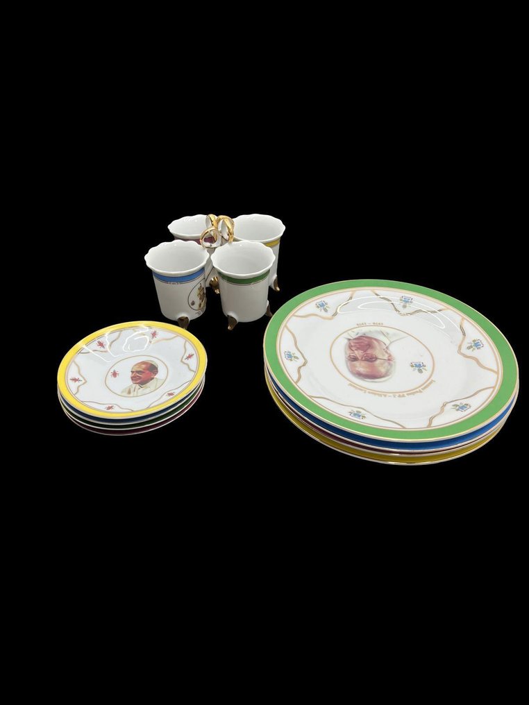 Coffee and tea service - Ceramic - Pope image decorations #1.0