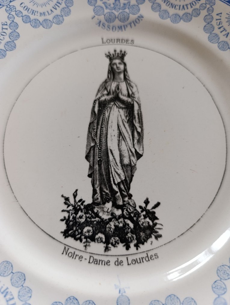 Sarreguemines - Digoin - Πιάτο σερβιρίσματος (12) - Κεραμικό - Υπηρεσία Επιδορπίων Lourdes #4.3