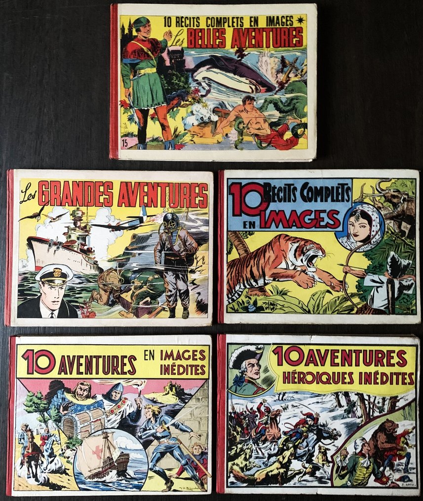 Belles aventures + Aventures héroïques + Aventures en images + Supplément à l'Intrépide - 5x C - 5 Άλμπουμ - Πρώτη έκδοση - 1946/1950 #1.0