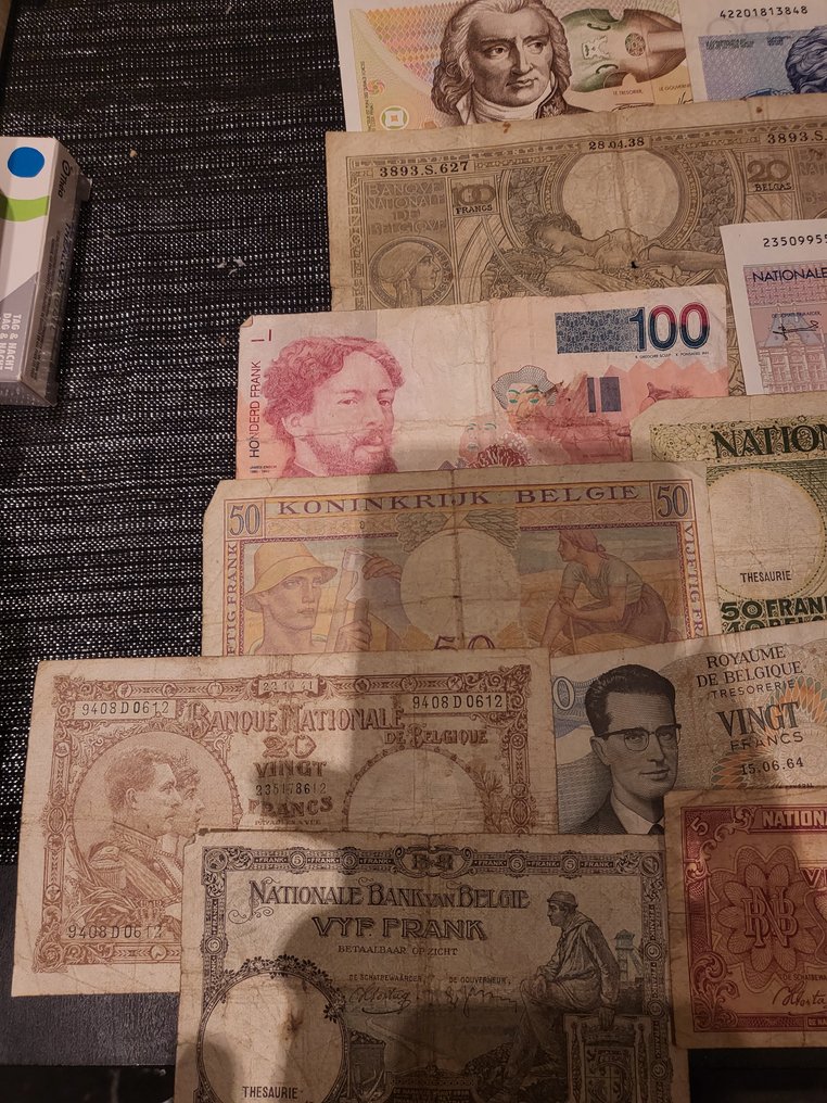 比利时. - 13 banknotes - various dates  (没有保留价) #2.1