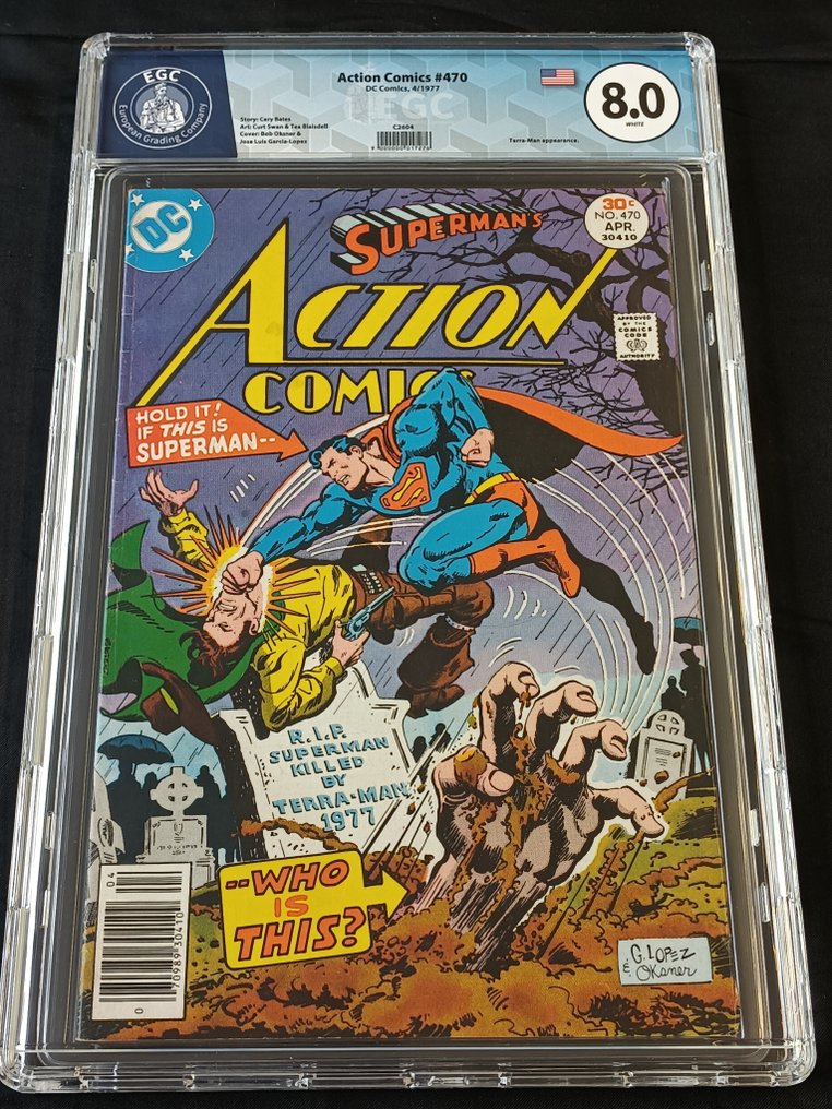 Action Comics #470 - EGC 8.0 - Even Superman Must Die Sometime! - 1 Graded comic - First edition - 1977 #1.0