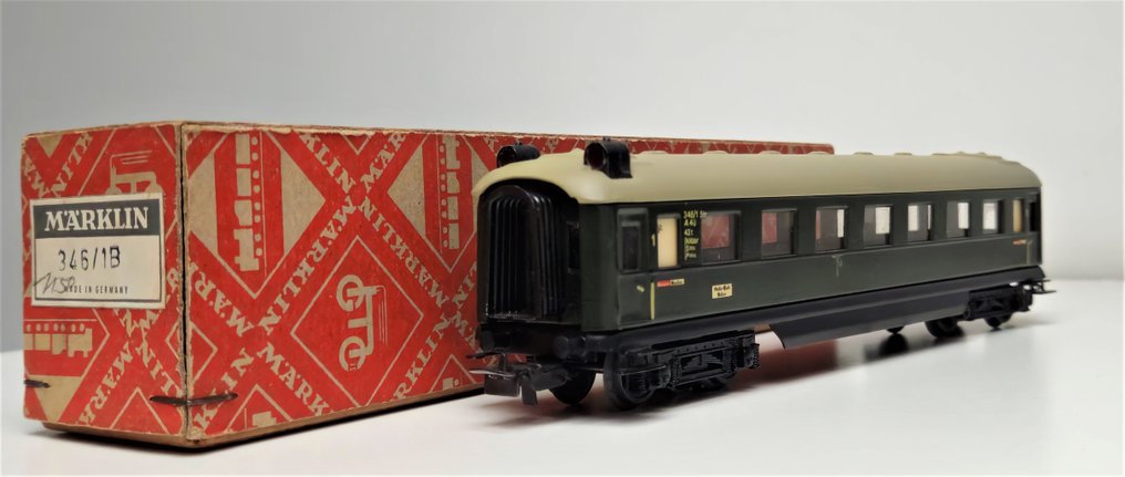 Märklin H0 - 346/1BS (4007) - Modeltog passagervogn (1) - Langdistancebus (Schürzenwagen) - DB #1.0