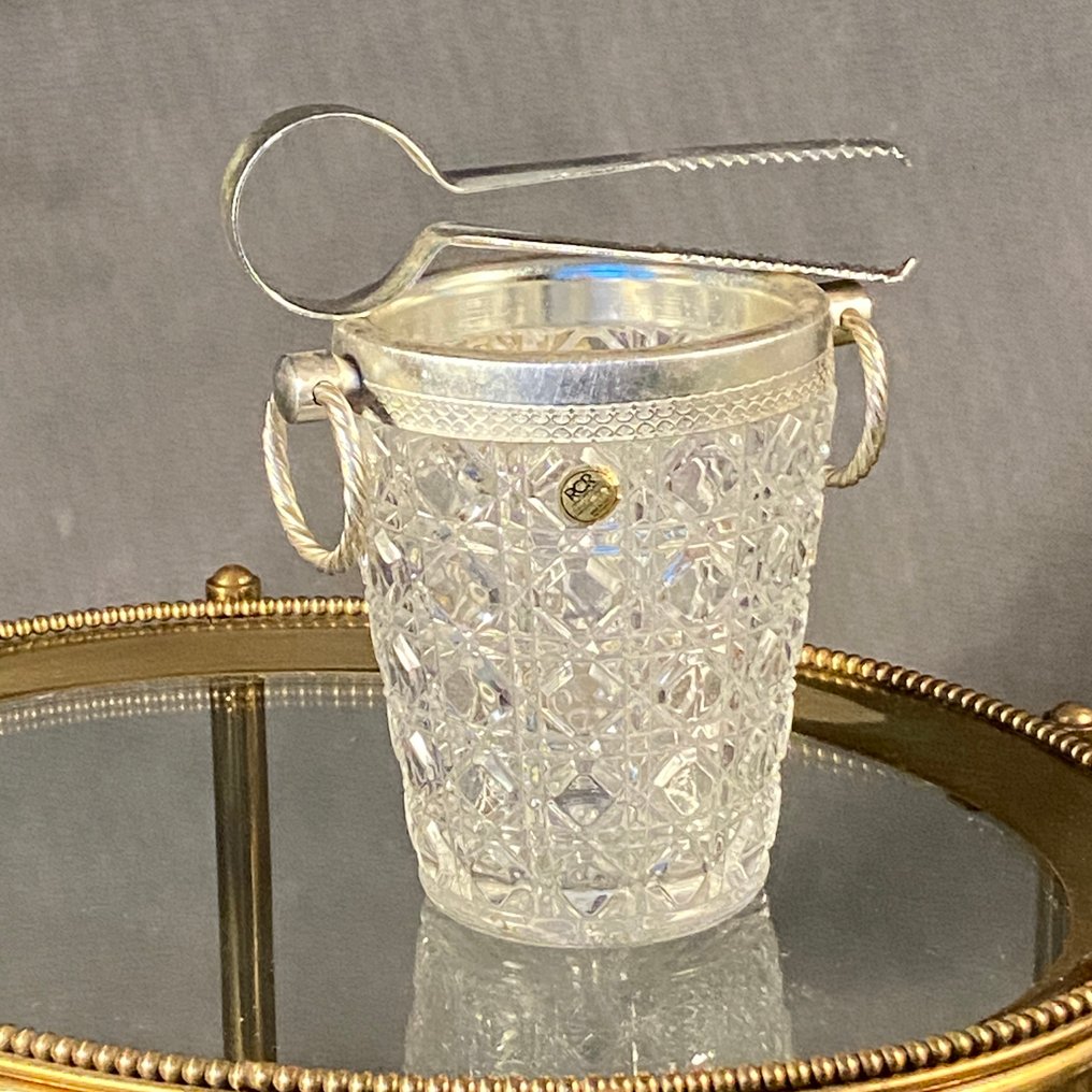Royal Cristal Rock - Ice bucket - Rock crystal, with original pin (Italy from the 1960s/70s) #4.3
