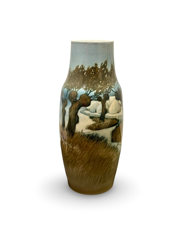 Rorstrand - Nils Emil Lundström - Vase -  Landscape vase, height 33 cm  - Porcelain #3.2