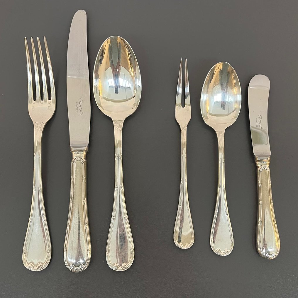 Christofle bestekcassette model Rubans - Besteck (55) - Versilbert #2.1