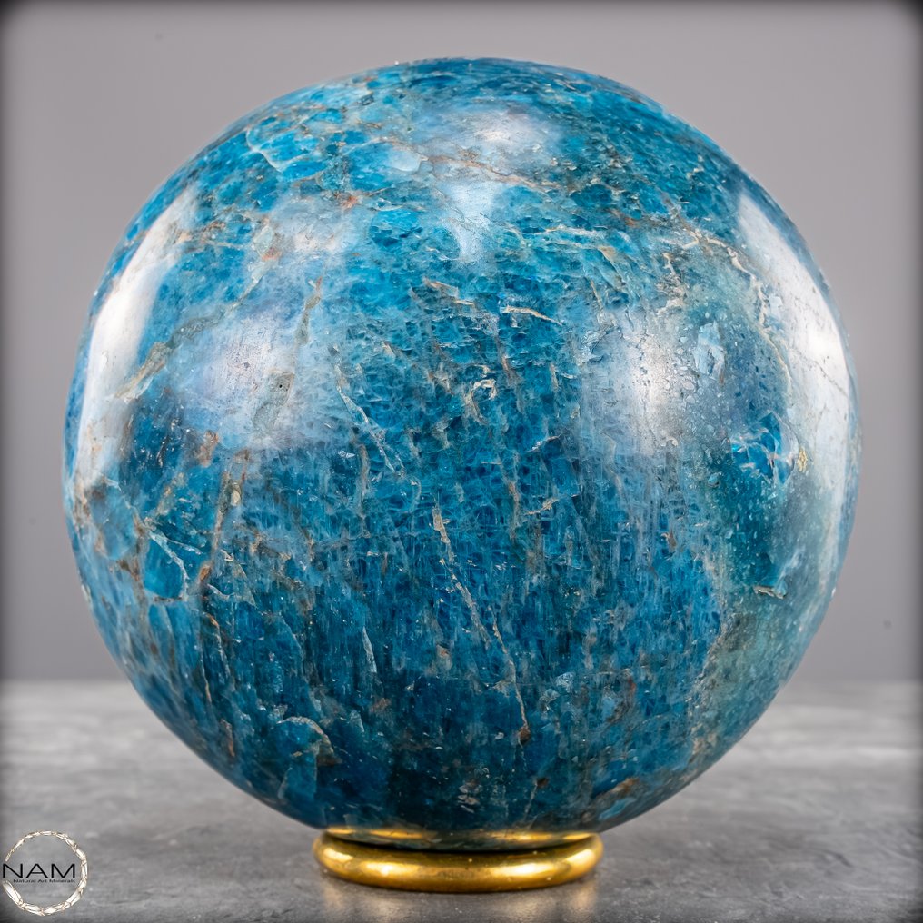 Apatit albastru natural spumant Sferă- 2484.84 g #1.0