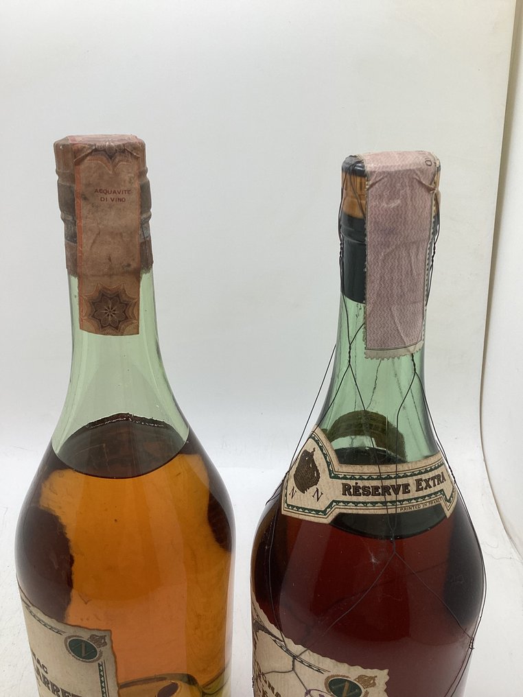 J. Rullaud-Larret - Réserve Extra Napoléon + Grand Cognac  - b. 1960s, 1950s - 73cl, 75cl - 2 bottles #4.3