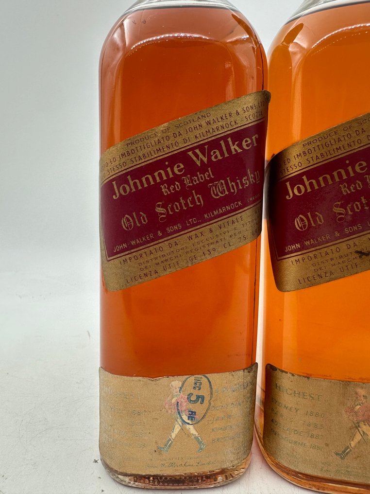 Johnnie Walker Red Label - b. 1970-luku - 75cl - 3 pullojen #3.2