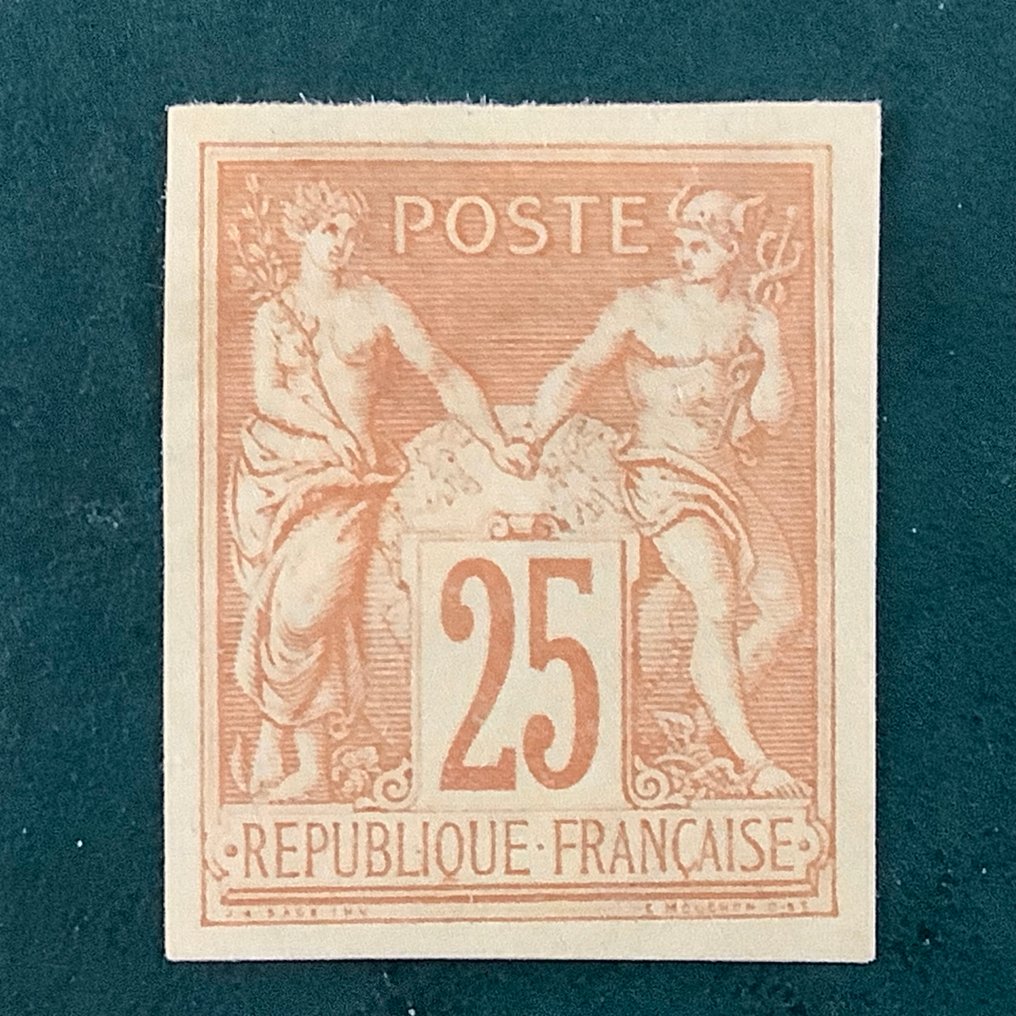 Francia 1879 - Granate tipo Sage de 25 centavos - aprobado Maury - Yvert 92d #3.2