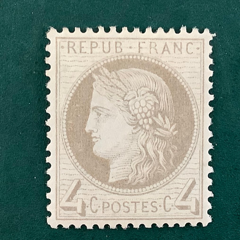 França 1872 - 4 cent Ceres obter - centragem perfeita. - Yvert 52 #1.0