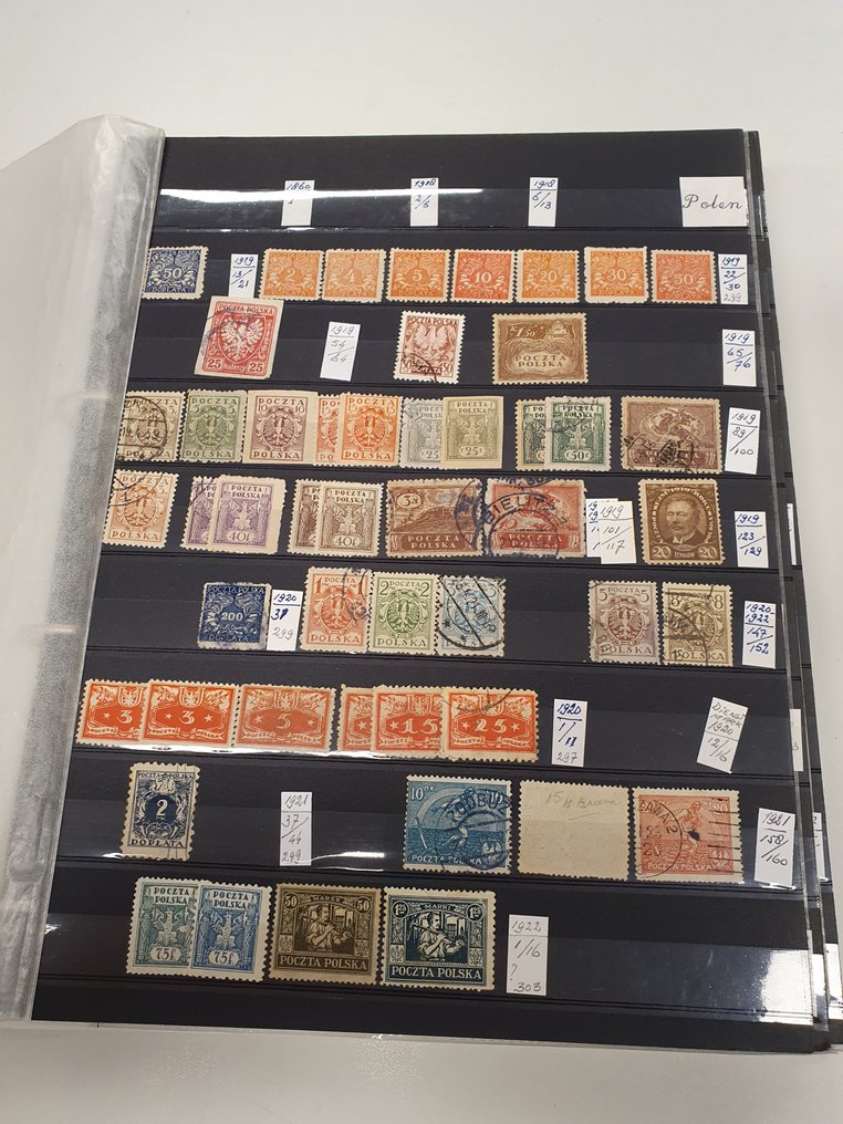 World  - Collection in 16 albums and stock books and loose. #2.1