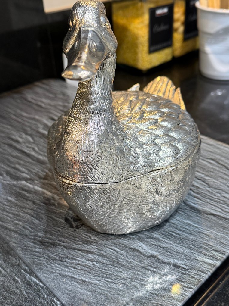 CIRCA - Mauro Manetti - Jeges vödör - Ezüst, Alumínium - Kacsa jégtartó. #4.3