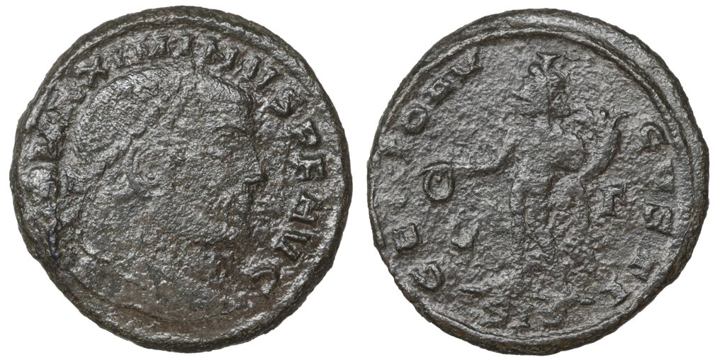 Romarriket Lot of 2 Coins: Maximinus II, Constantine I the Great Roman empire (Ingen mindstepris) #4.3