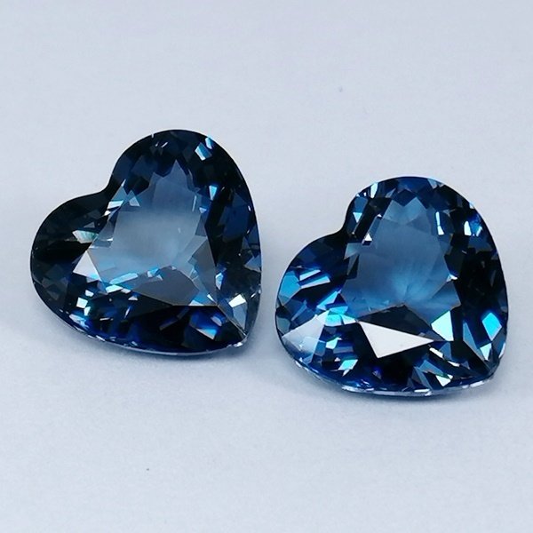 2 pcs  Μπλε Τοπάζιο  - 10.31 ct - Instituto Gemólogico Español (IGE) #1.0