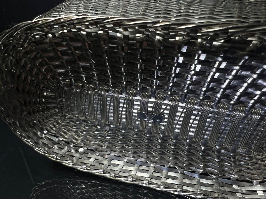 Christofle - Collection Gallia - Basket - woven pattern - Silverplated #4.3