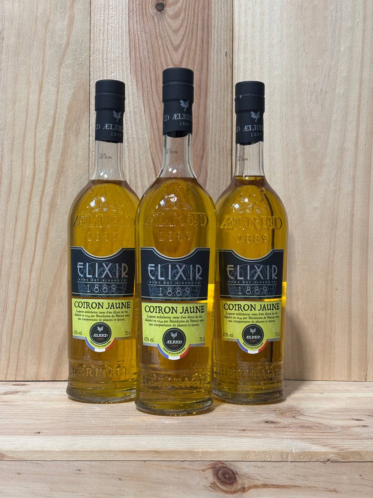 Distillerie Aelred - Elixir Liqueur Coiron Jaune - 70cl - 3 bottles #1.0