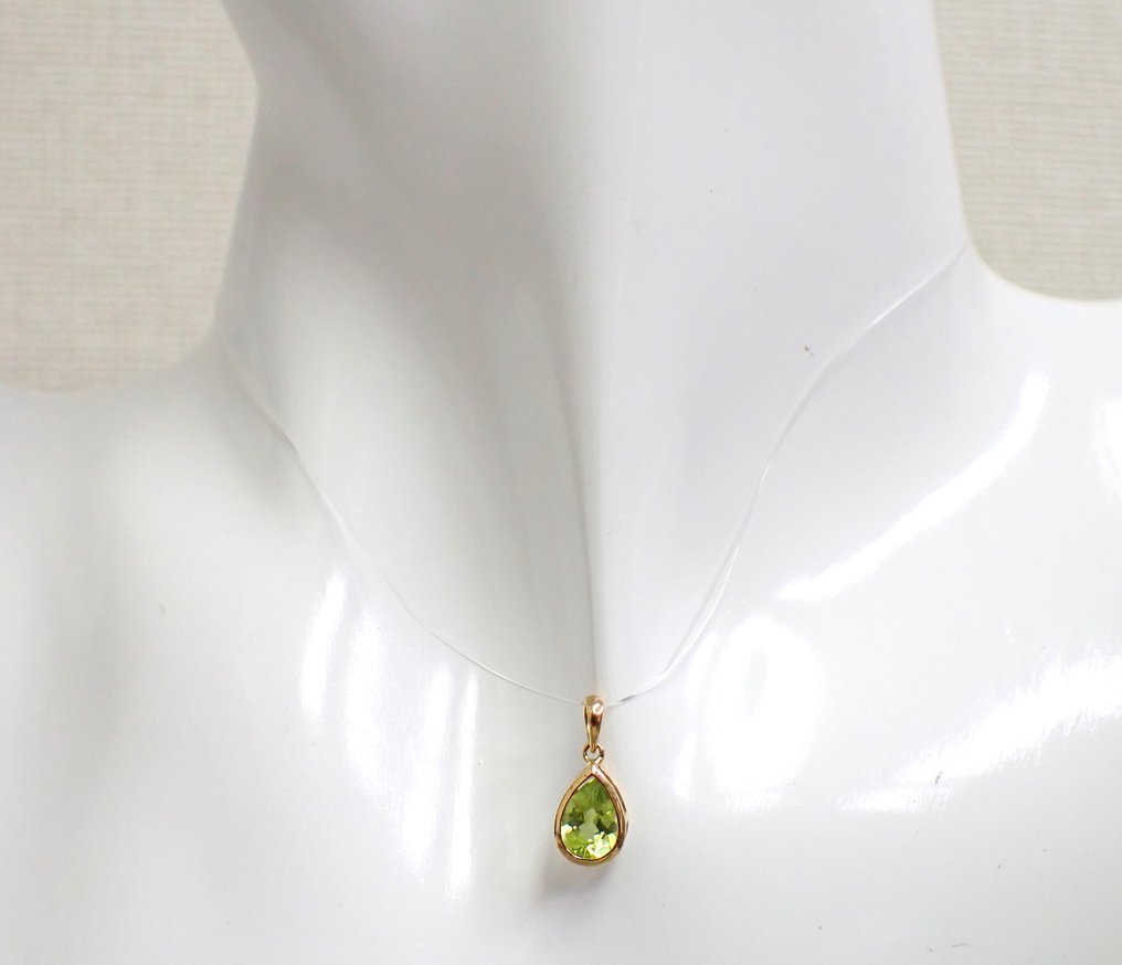 χωρίς τιμή ασφαλείας - Κρεμαστό κόσμημα - 18 καράτια Λευκός χρυσός - 0.70ct. tw. Περίδοτο - Χωρίς τιμή ελάχιστης προσφοράς #1.0