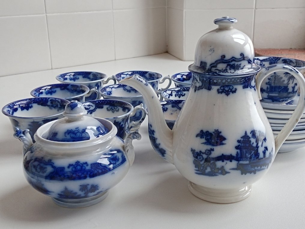 Hackwood - William & Joseph Harding - Σερβίτσιο τσαγιού - Hindoostan - Κεραμικό - Χειροποίητα ζωγραφισμένο #1.0