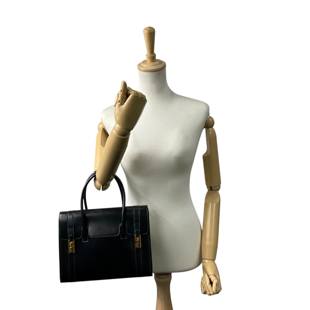 Hermès - Drag 27 Handbag / Calf Leather / Gold Hardware (Vintage 1990 T Stamp) - Handtasche #3.2
