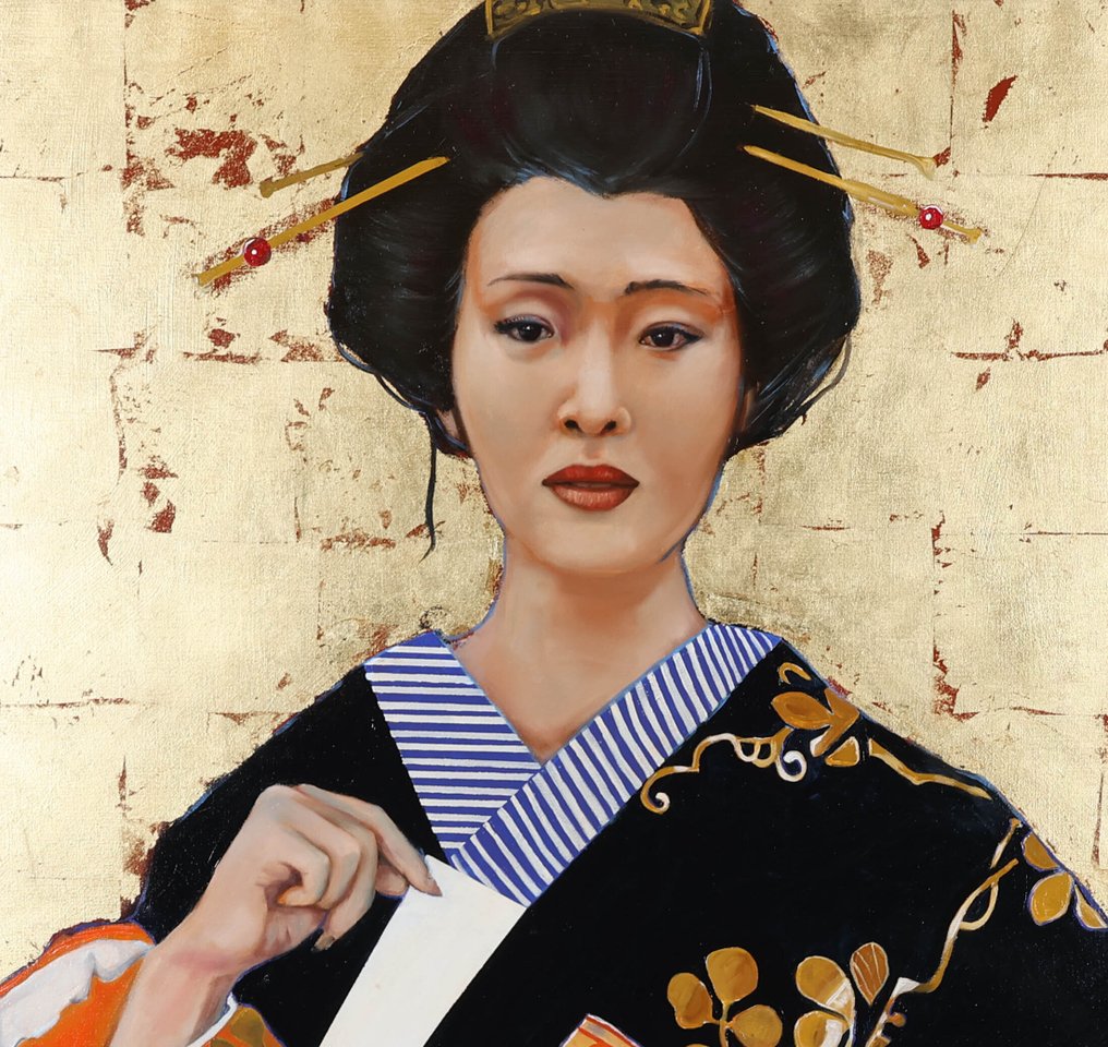 Louis Nagelkerke (1949) - Vrouw in een kimono #2.1