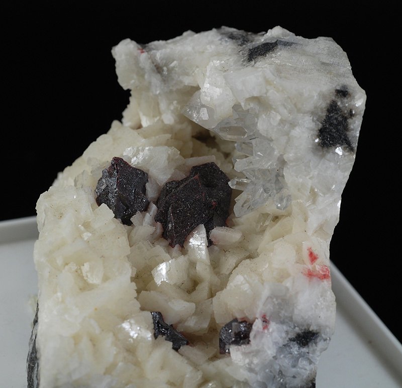 Cinnabar su dolomite Cristalli su matrice - Altezza: 53 mm - Larghezza: 82 mm- 250 g #4.3