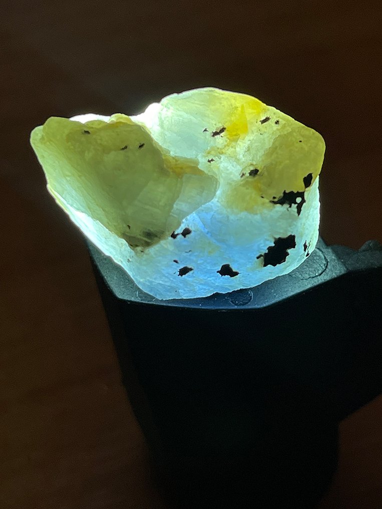 Ζαφείρι Ασυνήθιστο πολύχρωμο, ακατέργαστο κρύσταλλο σαπφείρου. Εκπληκτικό φυσικό κομμάτι. 90,5 Cts. - Ύψος: 32 mm - Πλάτος: 26 mm- 18.1 g #2.1