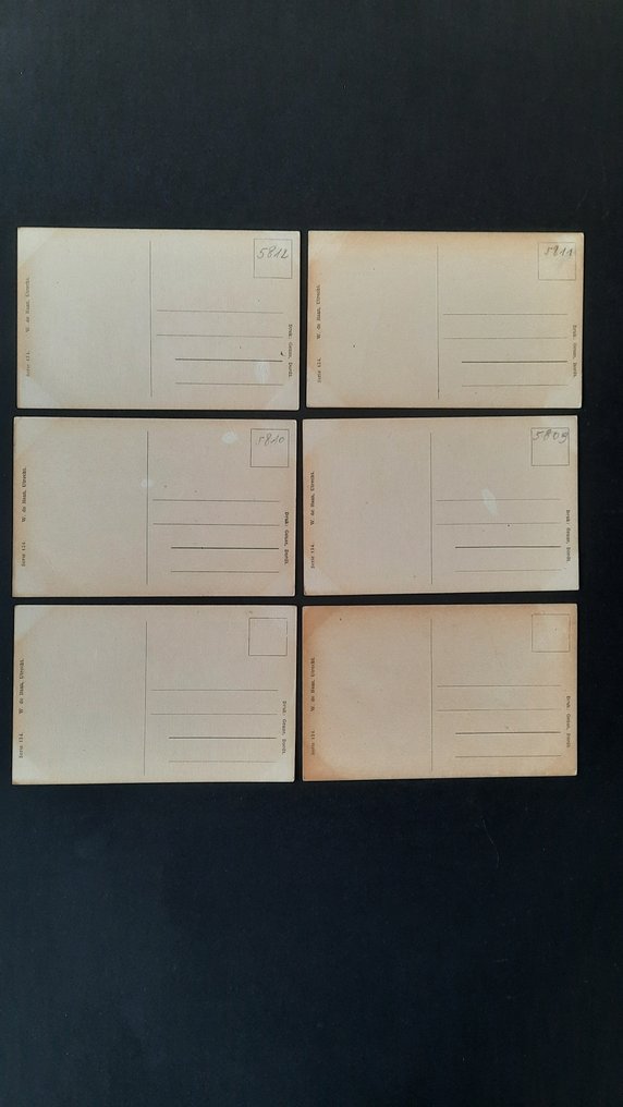 幻想 - 12 张插画明信片，作者 Rie Cramer，从一月到十二月 - 明信片 (12) - 1920-1920 #4.3