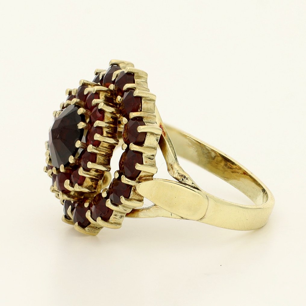 Δαχτυλίδι - 14 καράτια Κίτρινο χρυσό - 0.75ct. tw. Γρανάτης #2.1