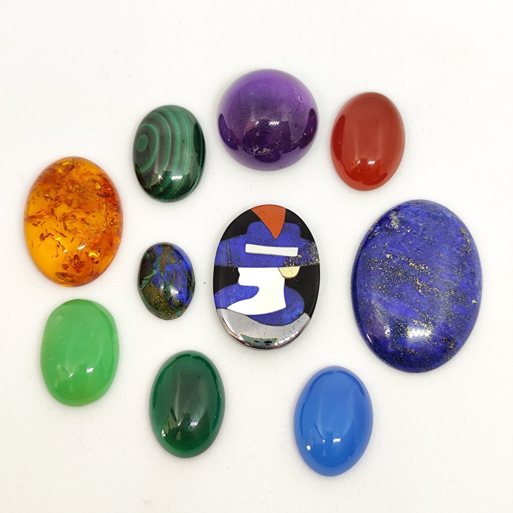 Calcedonia Cabujón- 26.37 g - (10) #1.0