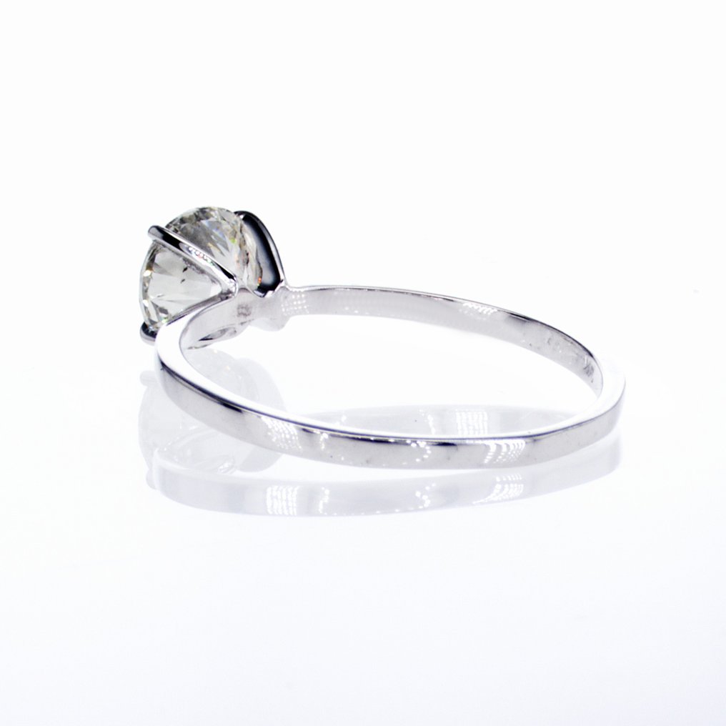 沒有保留價 - 訂婚戒指 - 14 克拉 白金 -  1.01ct. tw. 鉆石 (天然) #4.3