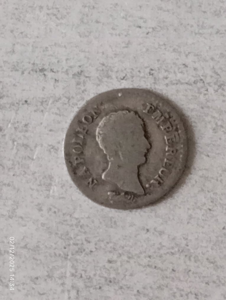 Frankrike. Napoléon I (1804-1814). 1/4 Franc 1807-Q, Perpignan #2.1