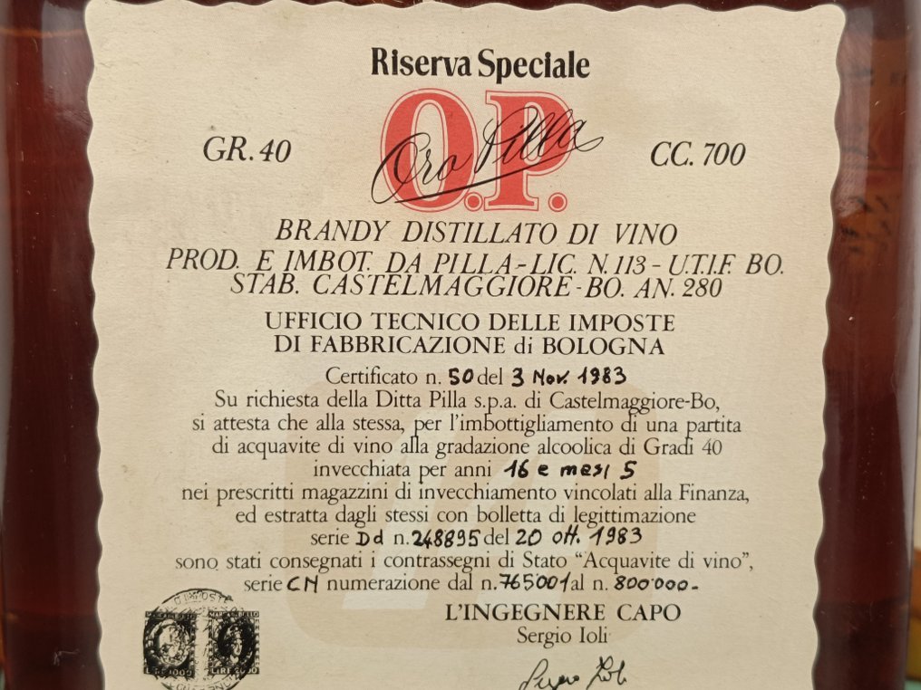 Pilla 14 years old - Riserva Speciale - 70 cl - 3 flaschen #4.3