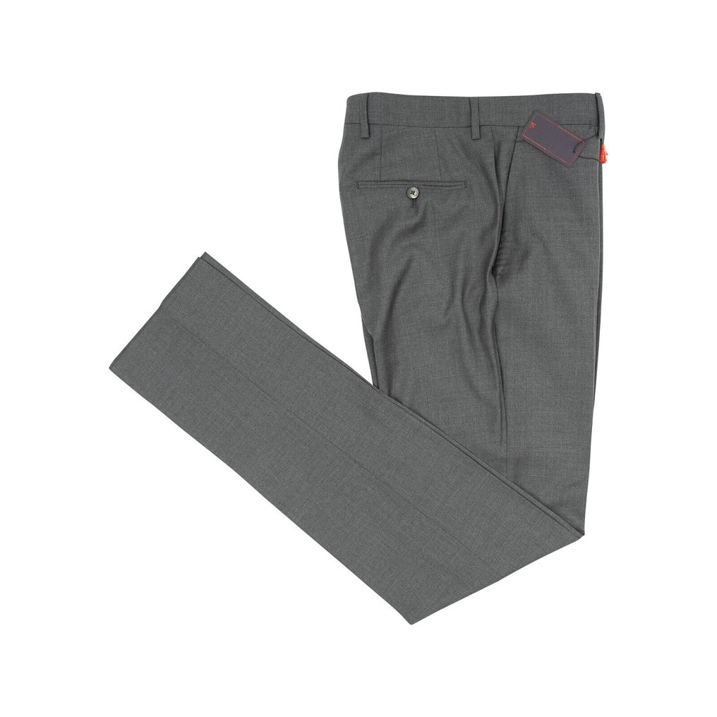 ISAIA NAPOLI RRP 1250€ Gray Sartorial Hand-Sewn Dress Pant Soft Wool 7R - 52 IT - Παντελόνι - New with tags #1.0