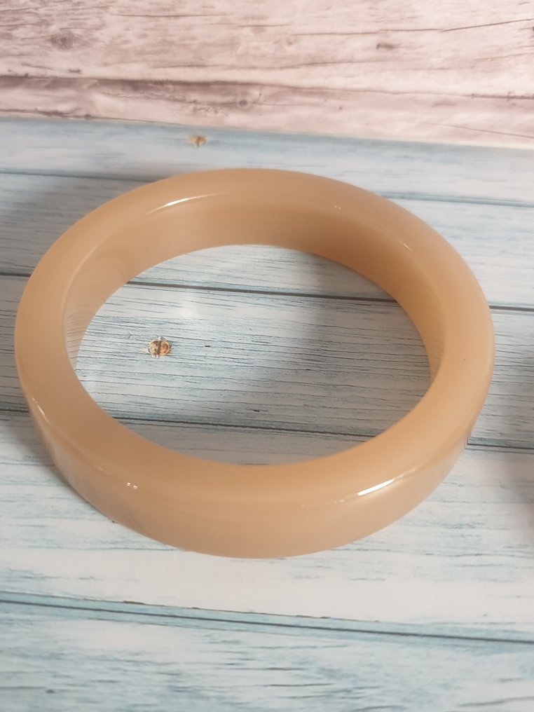 Beige Agate - Bangle - 2Pc Bangle and Bracelet #4.3
