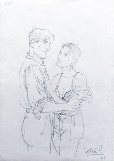 Kraehn, Jean Charles - 1 Original preliminary drawing - Gil St André - Gil & Djida #1.0
